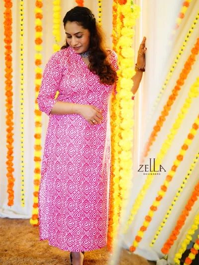 Trendy Ladies Top Pink And White