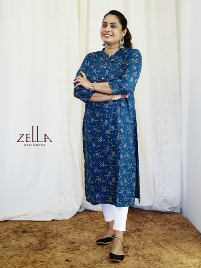 Rayon Kurthi Blue
