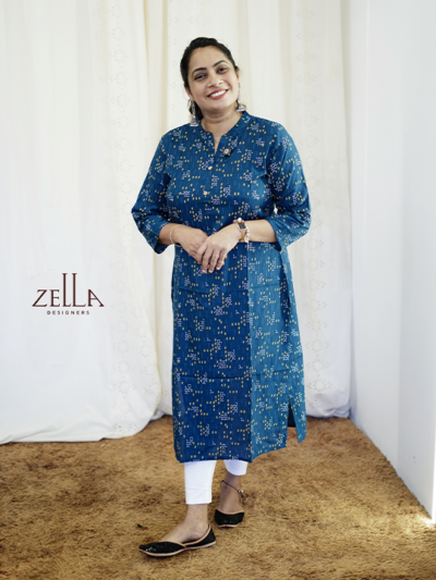Rayon Kurthi Blue