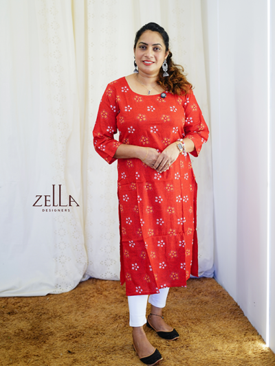 Rayon Kurthi Red