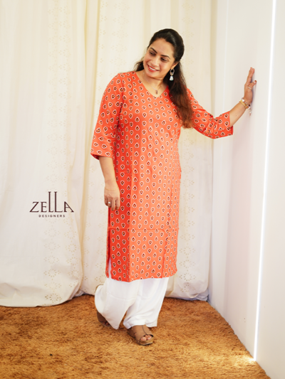 Rayon Kurthi Red