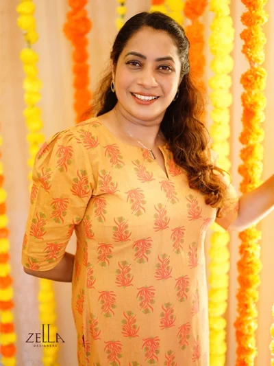 Trendy Ladies Top Yellow Orange