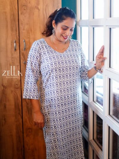 Shadow Grey Cotton Kurthi