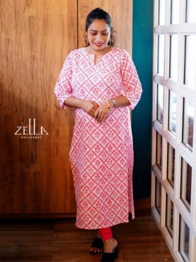 Lavender Cotton Kurthi