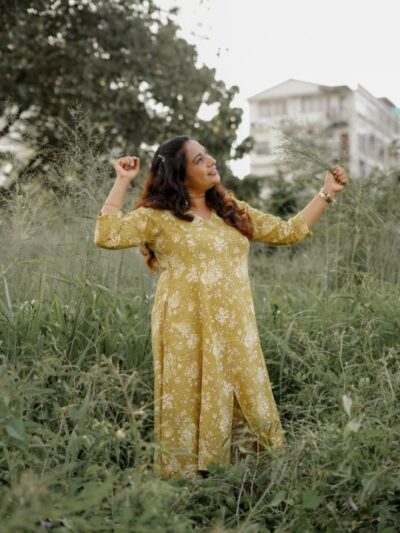 Yellow Rayon Co-ord Set