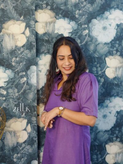 Purple Organza Kurthi
